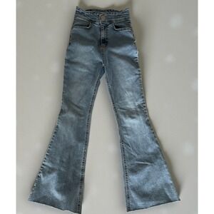 PLUM Denim Flare Jeans Women's Small High Rise  Y2K Made Korea